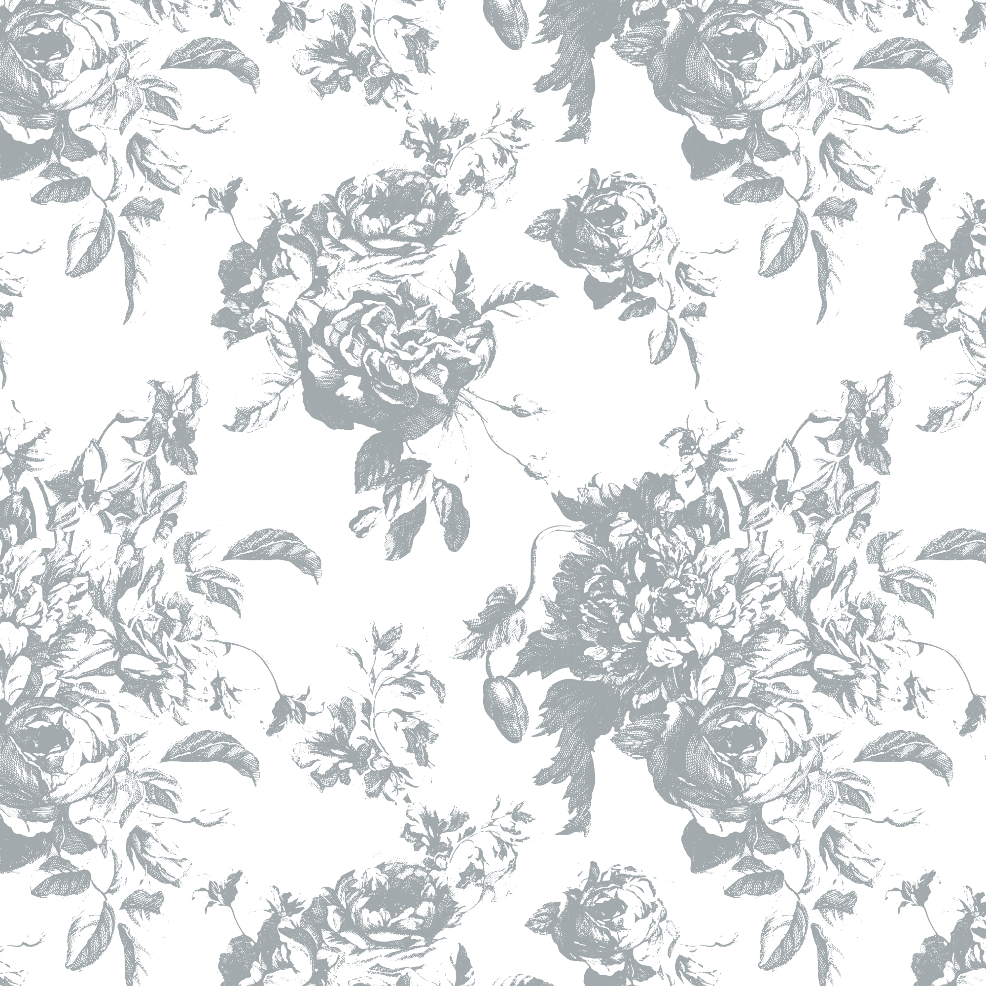 Villandry French Rose Toile - Koala Grey - Hydrangea Lane Home