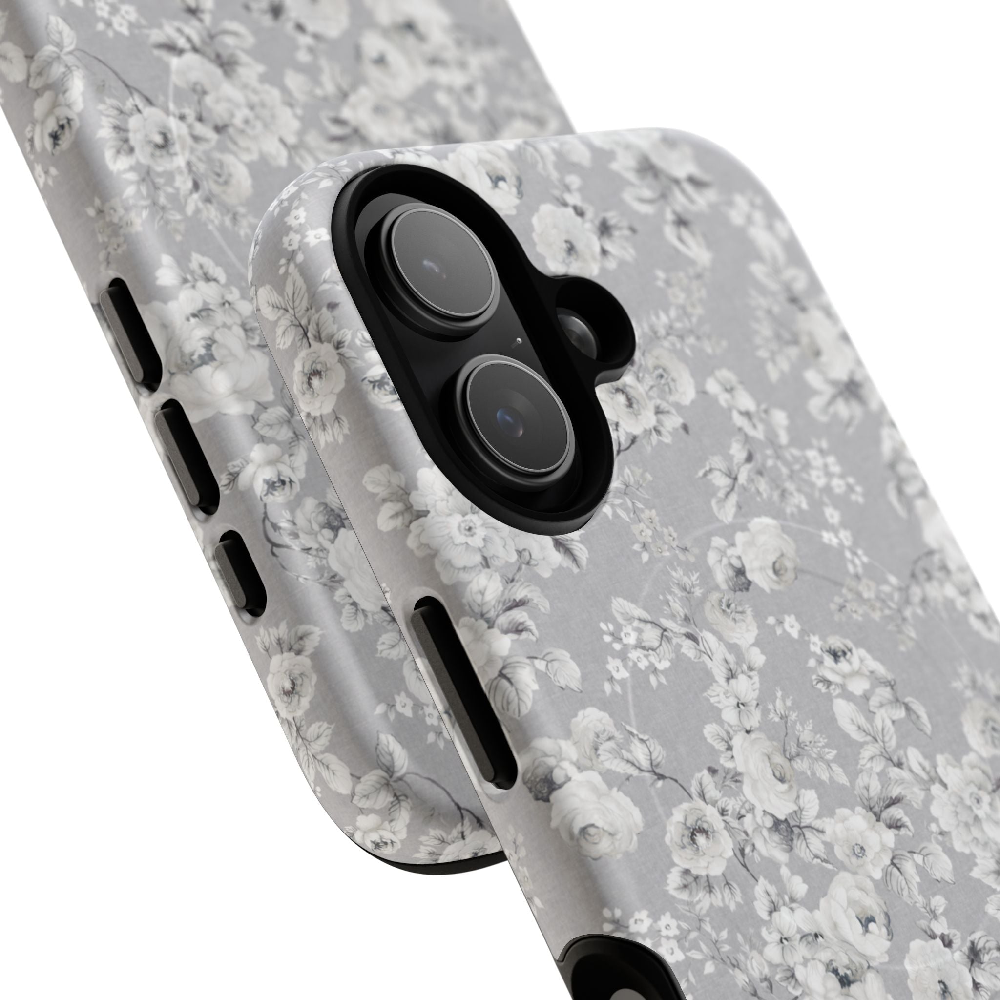 Vintage Rose MagSafe Tough iPhone Case - Grey - Hydrangea Lane Home