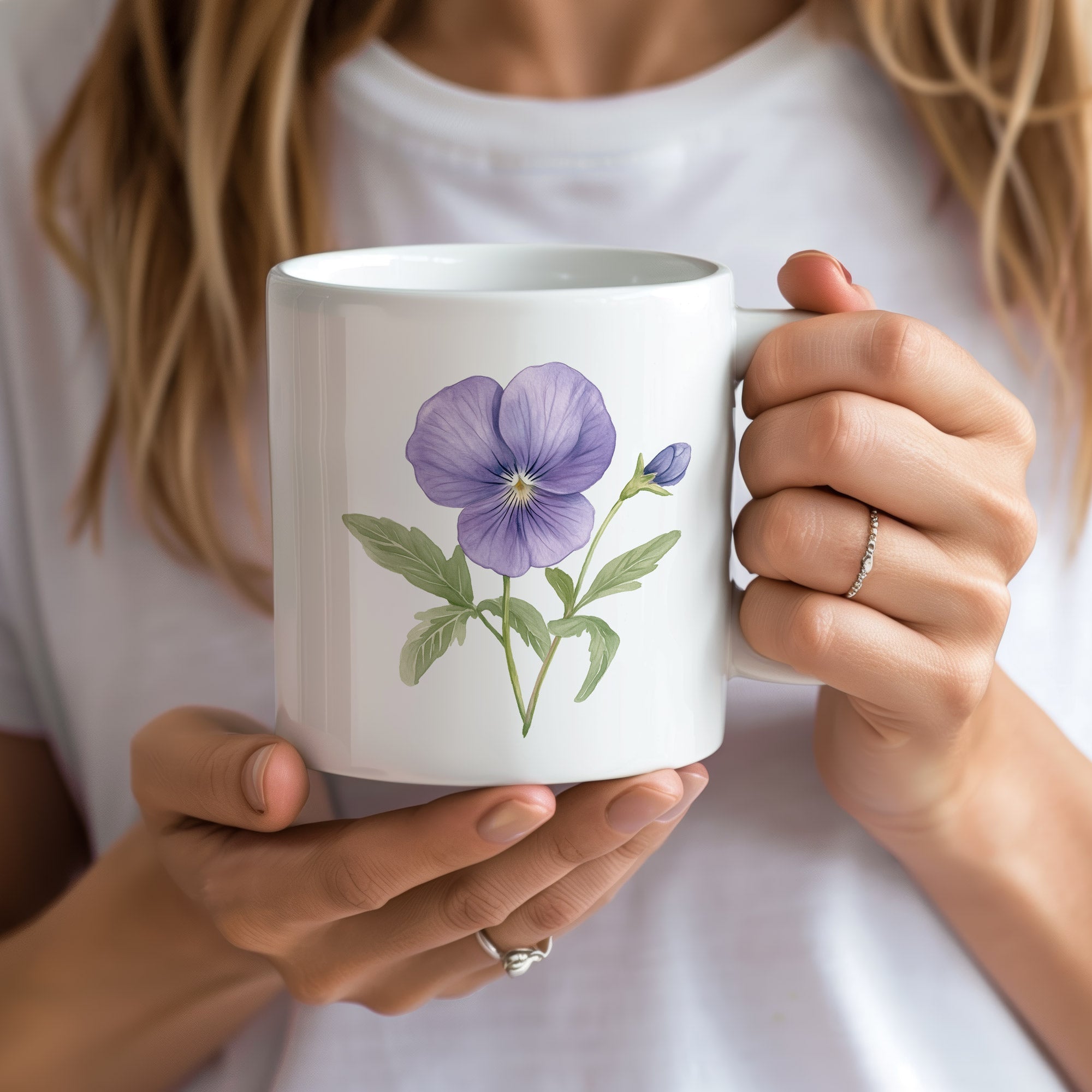 Violets Ceramic Mug - Hydrangea Lane Home