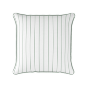 Breton Stripe Cushion Eau de nil green