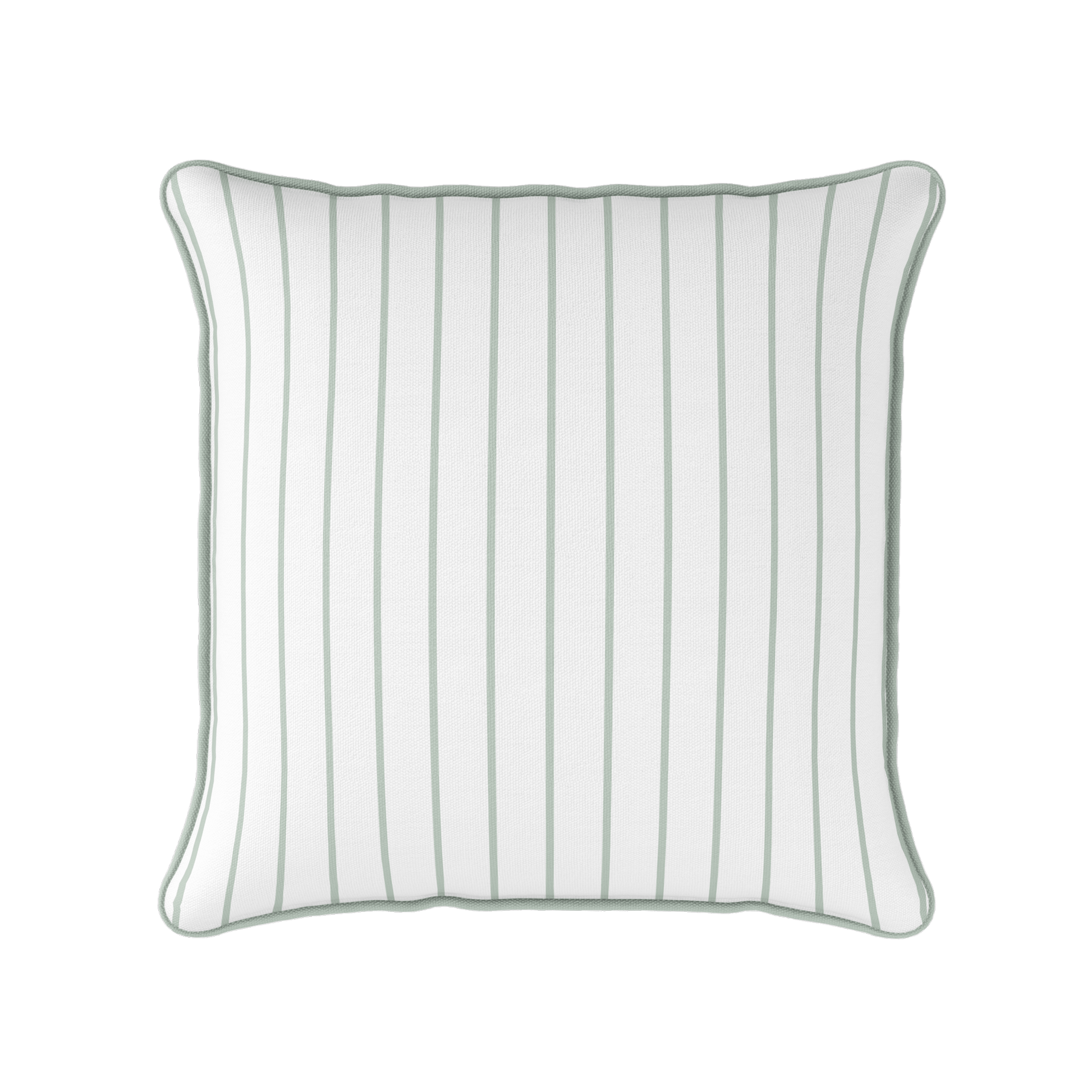 Breton Stripe Cushion Eau de nil green