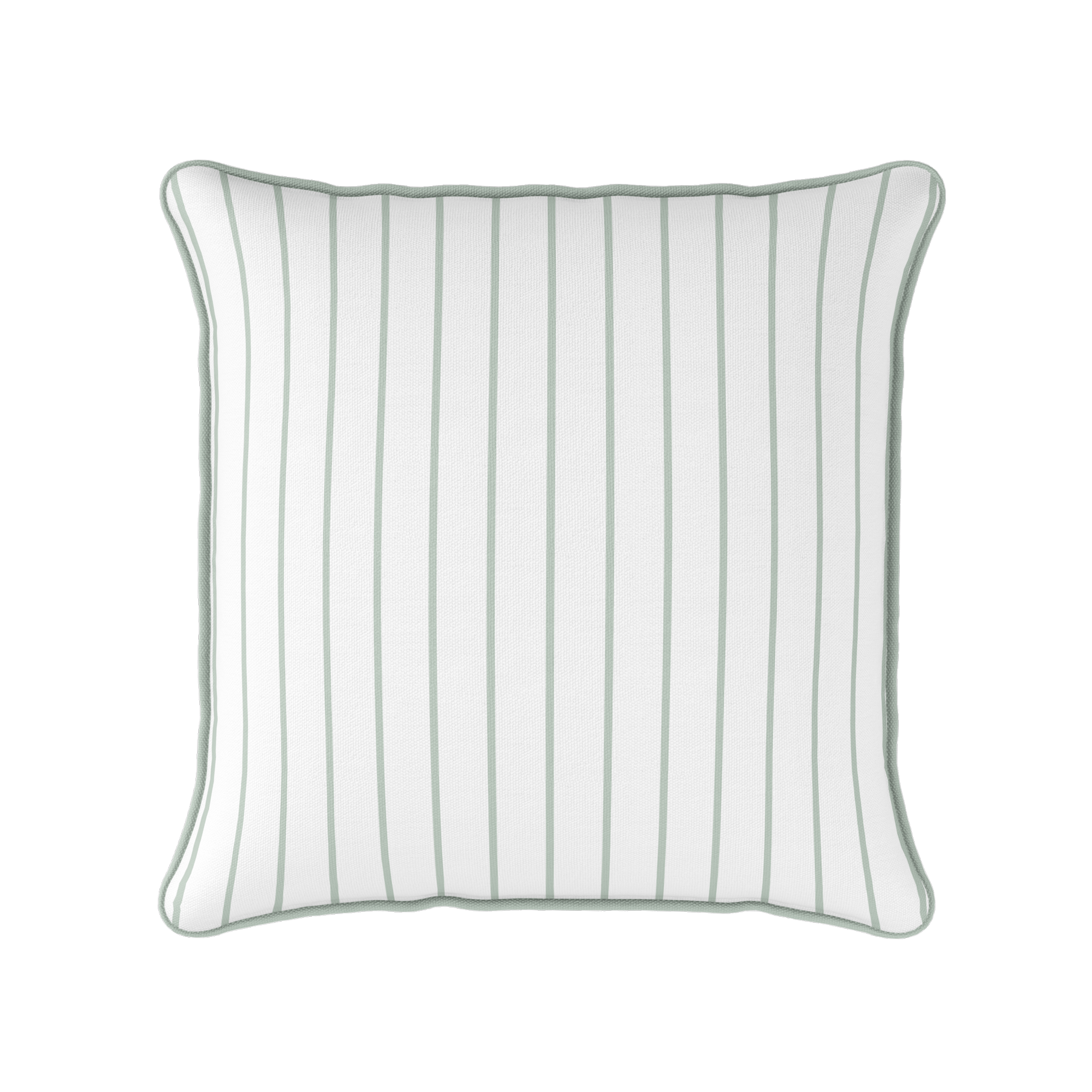 Breton Stripe Cushion Eau de nil green