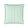 Breton Stripe Cushion Emerald green