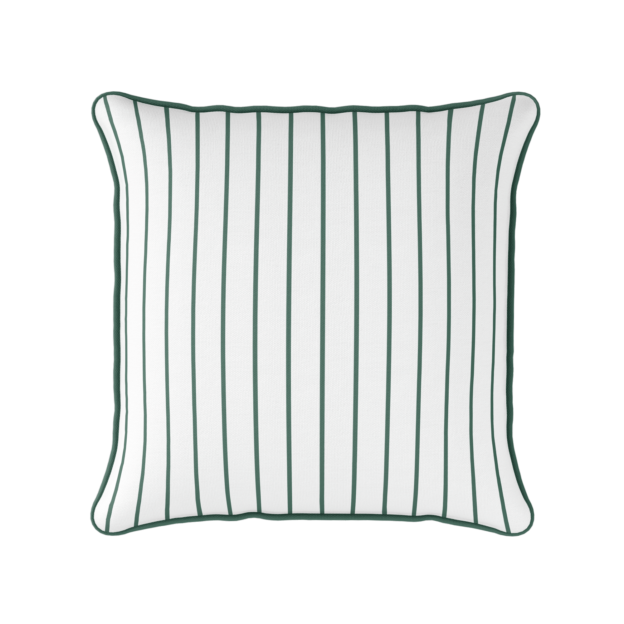 Breton Stripe Cushion Leaf green