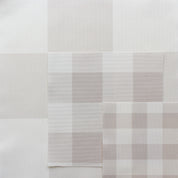 gingham check cotton linen fabric neutral beige