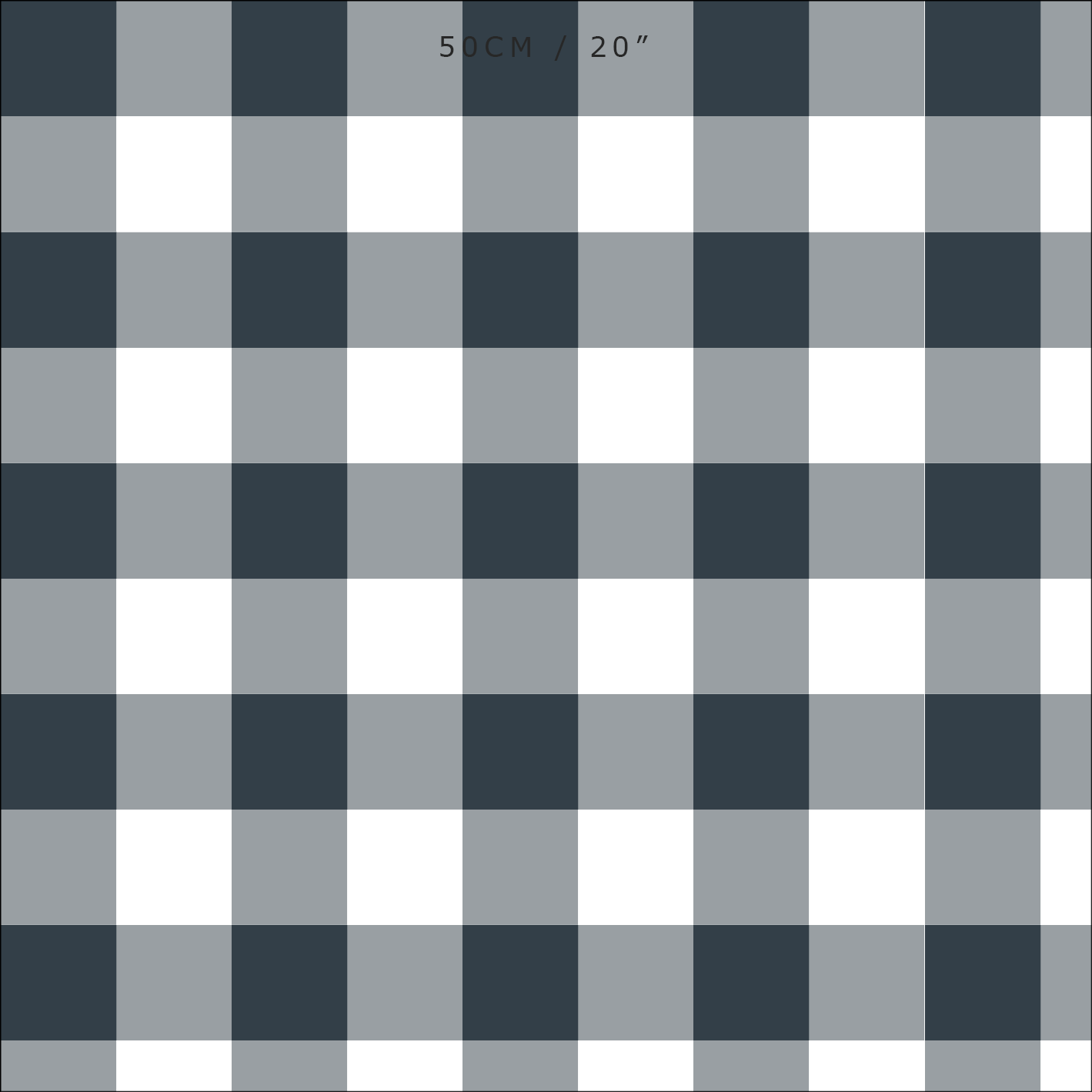 gingham check cotton linen fabric graphite grey