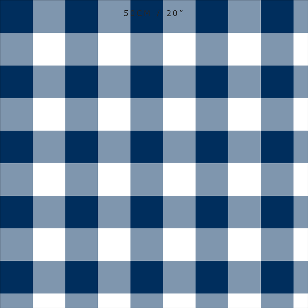 gingham check cotton linen fabric navy blue