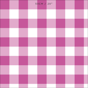 gingham check cotton linen fabric Raspberry pink