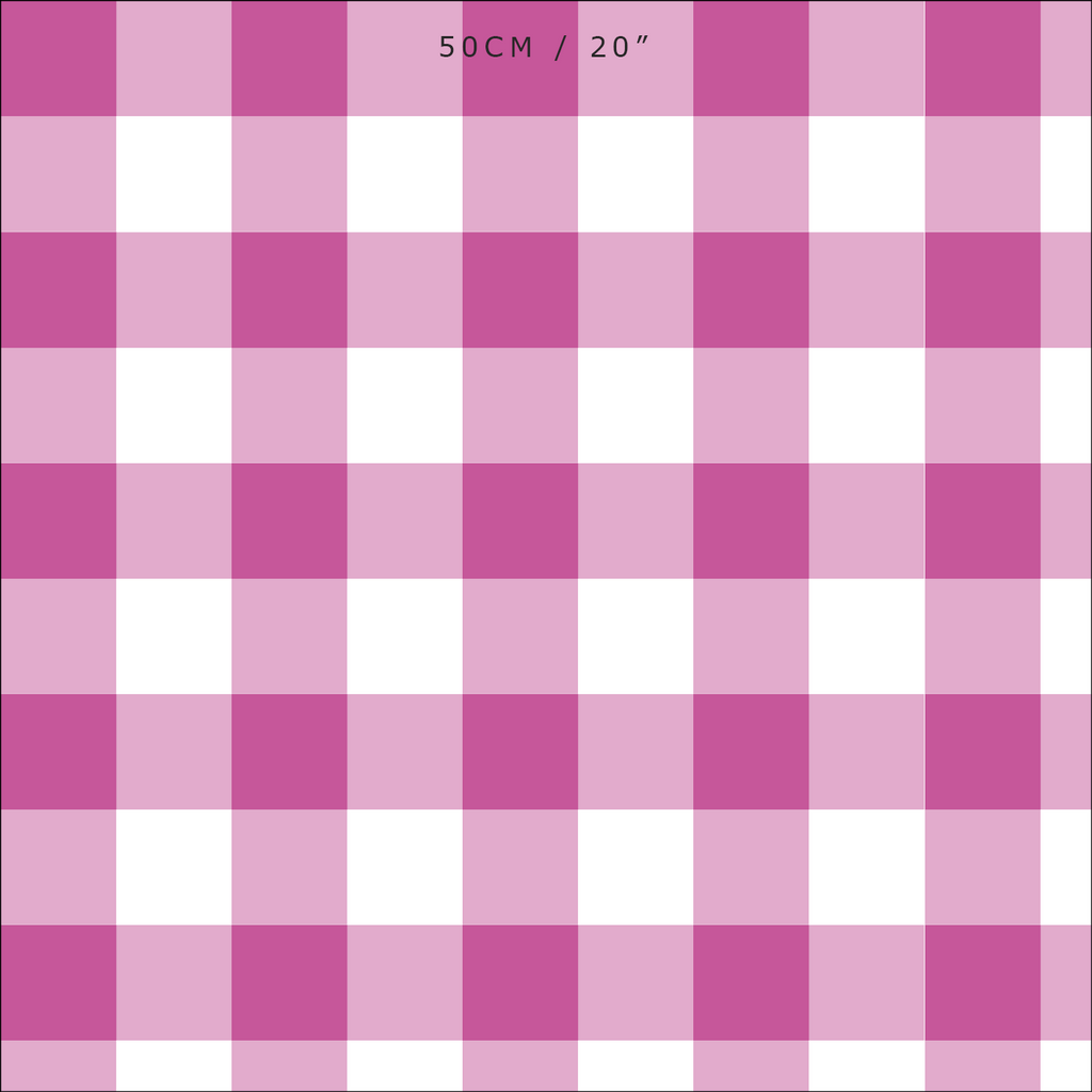 gingham check cotton linen fabric Raspberry pink