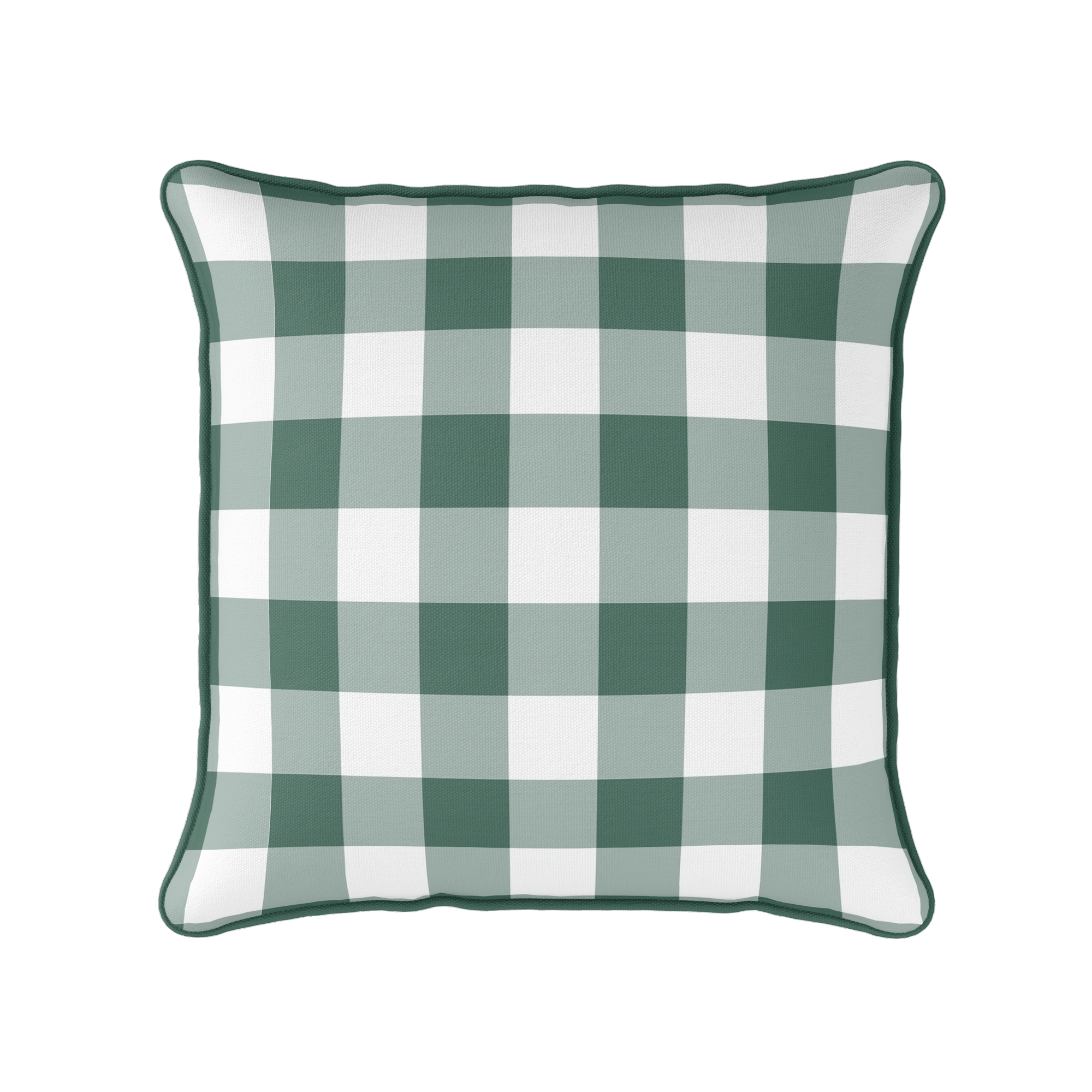 Gingham Check Medium Fabric - Leaf