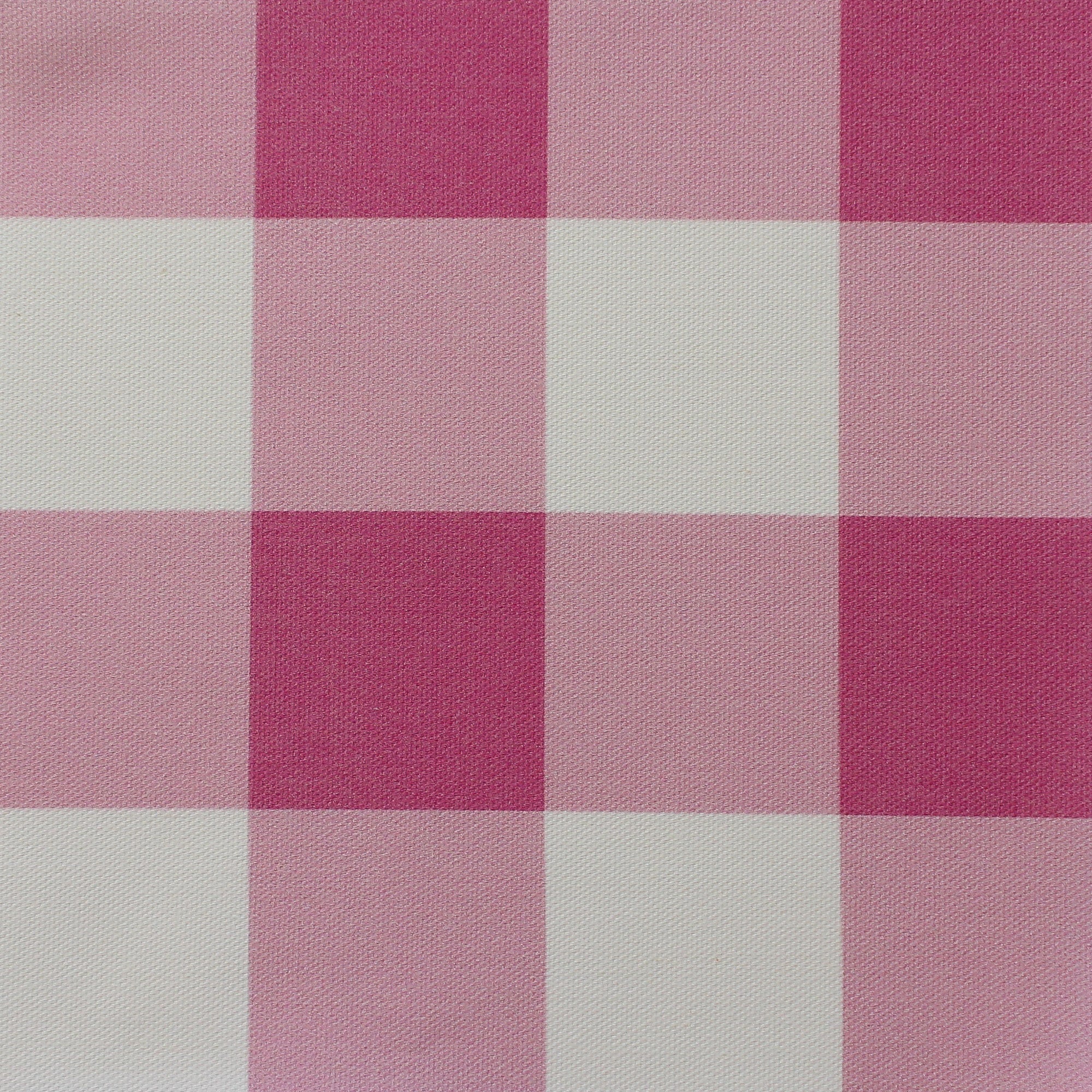 gingham check cotton linen fabric Raspberry pink