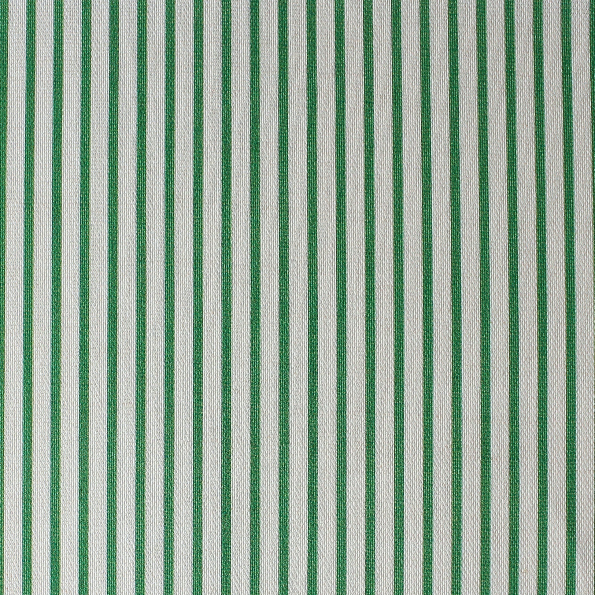 Petite stripe cotton linen fabric emerald green