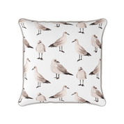 Seagull coastal beach cushion