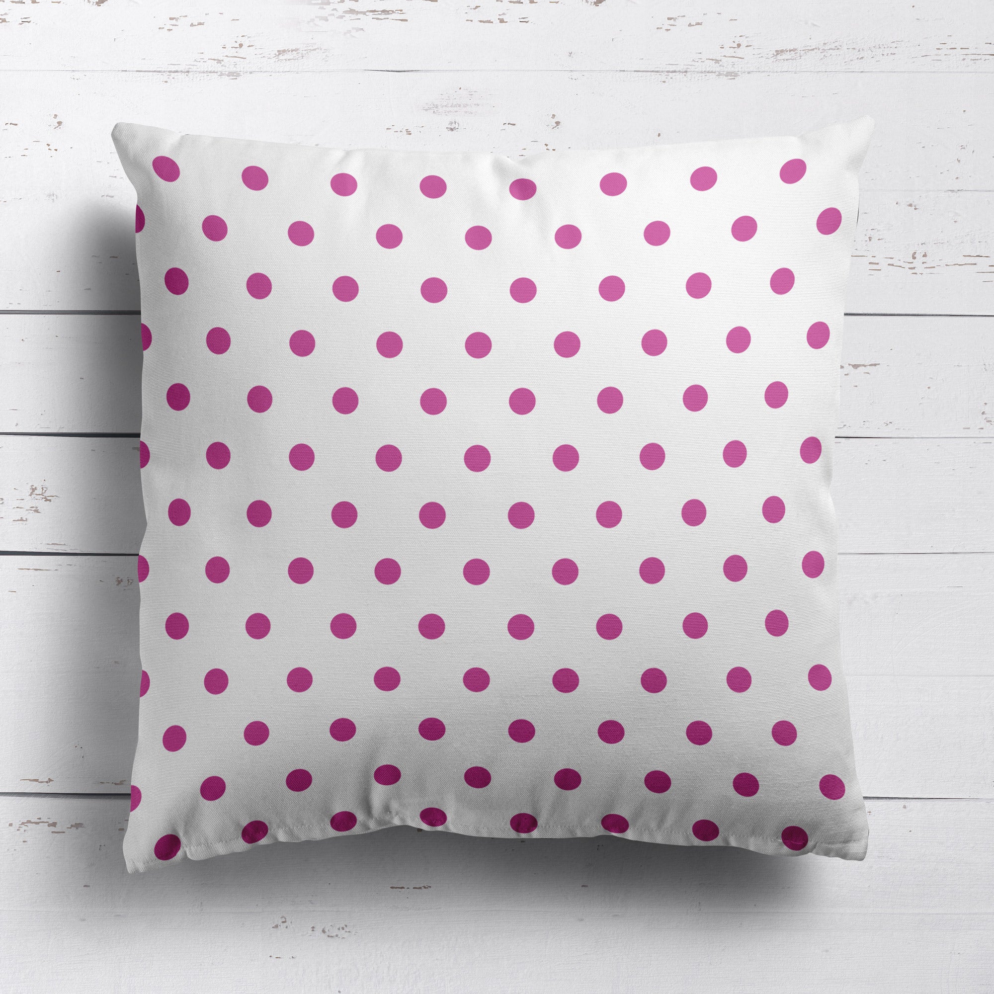 Spot Dot cotton linen fabric in Raspberry pink