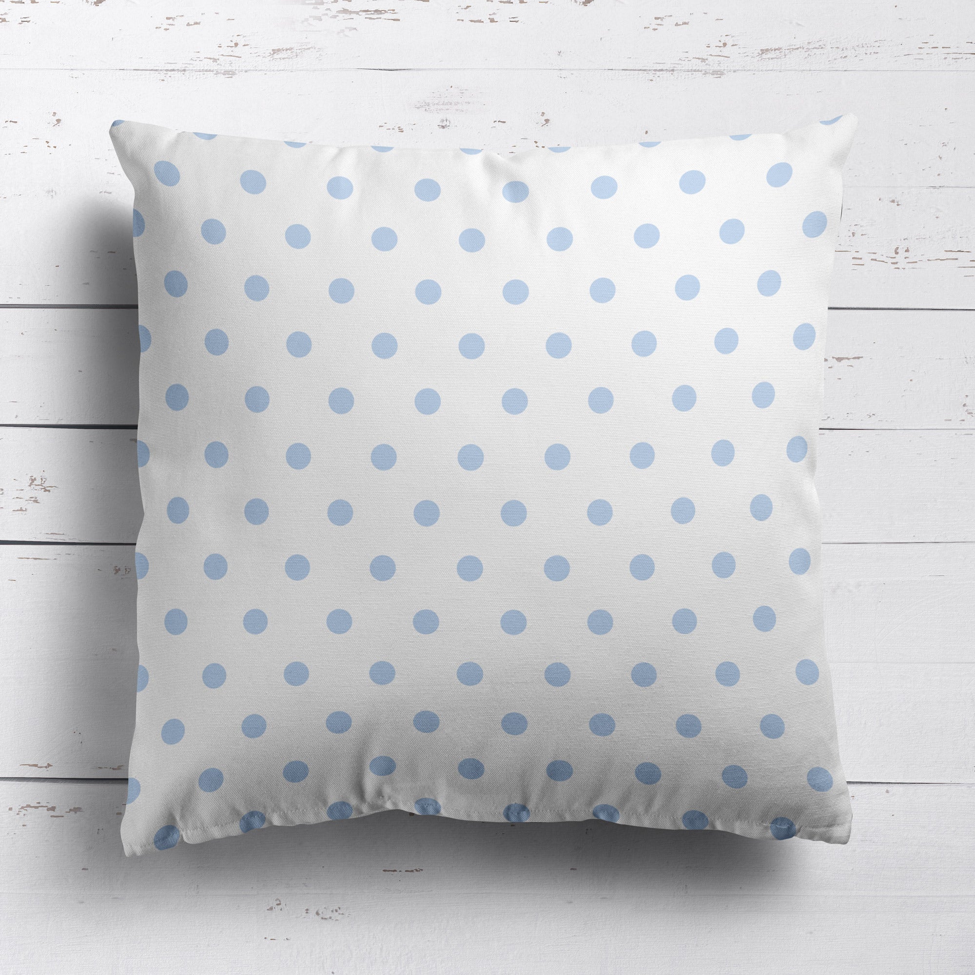 Spot Dot cotton linen fabric in Serenity blue
