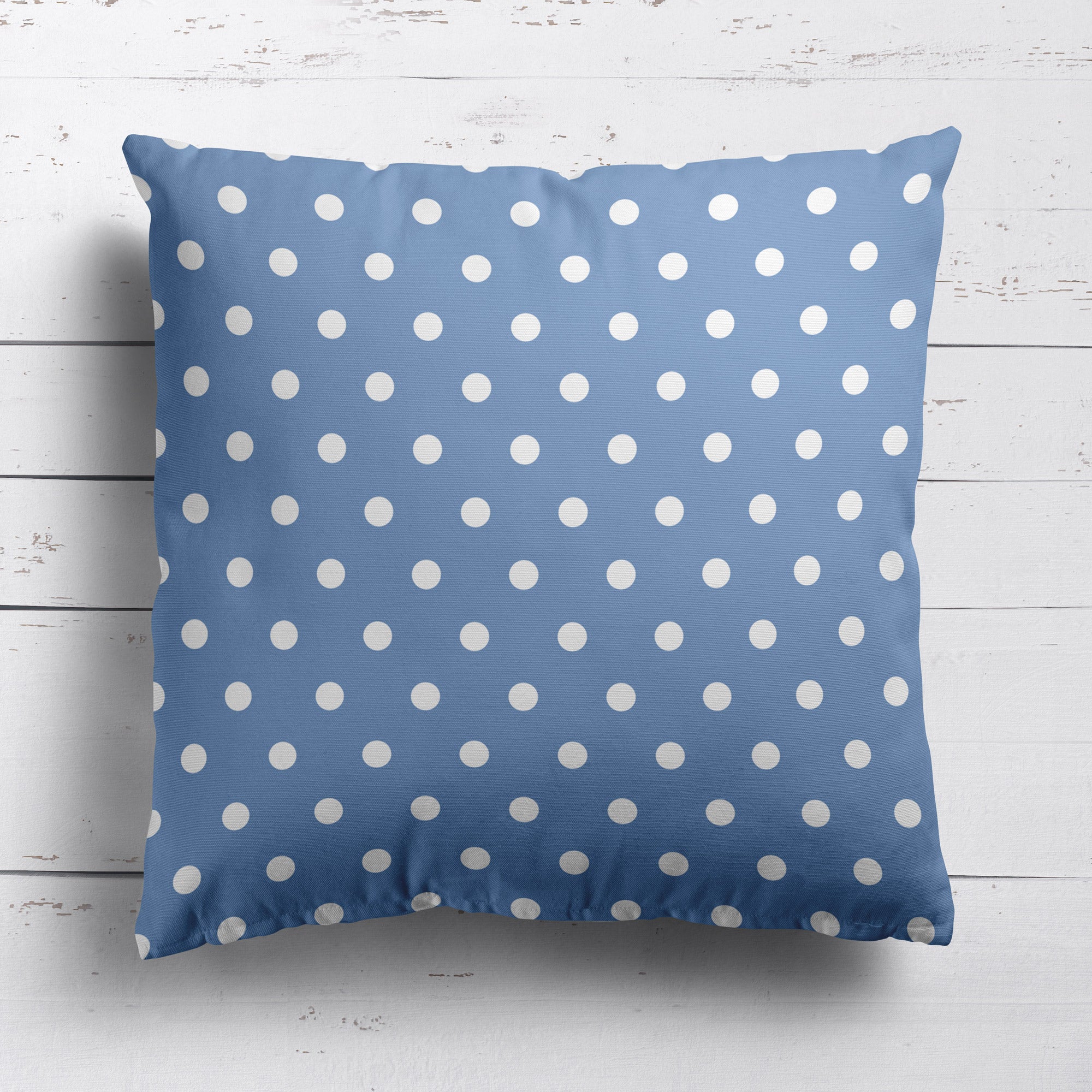 Spot Dot cotton linen fabric in Breeze blue