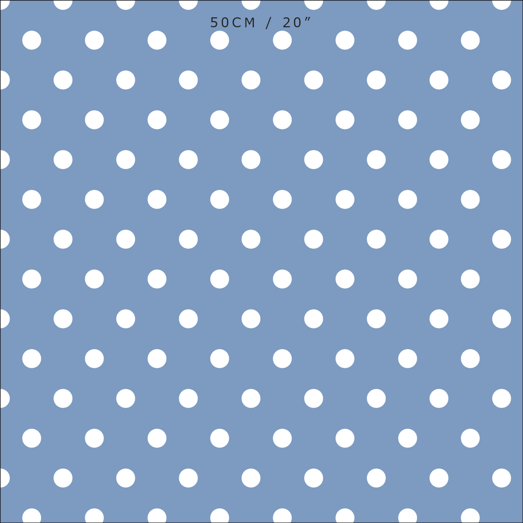 Spot Dot cotton linen fabric in Breeze blue