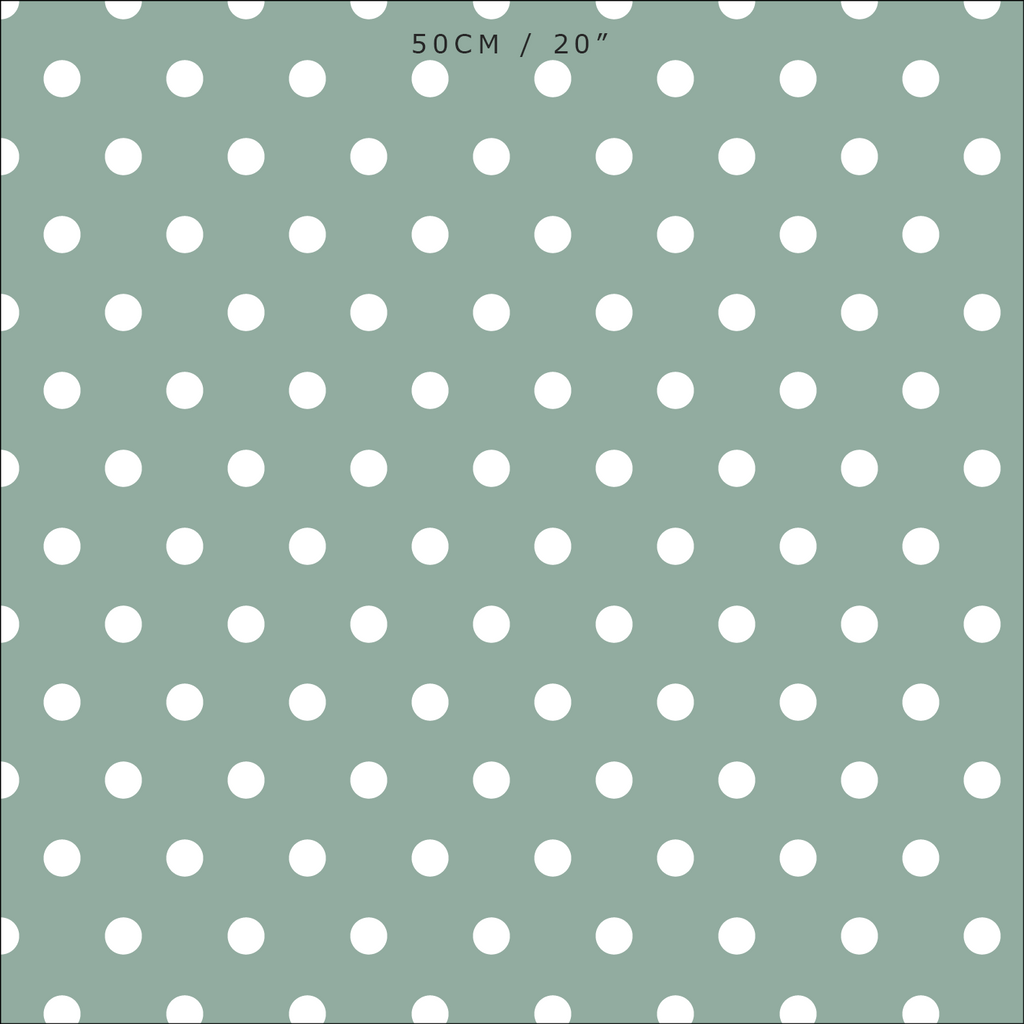 Spotty Day Reverse Fabric - Eucalyptus