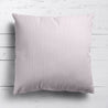 Ticking Stripe cotton linen cushion in Peony pink