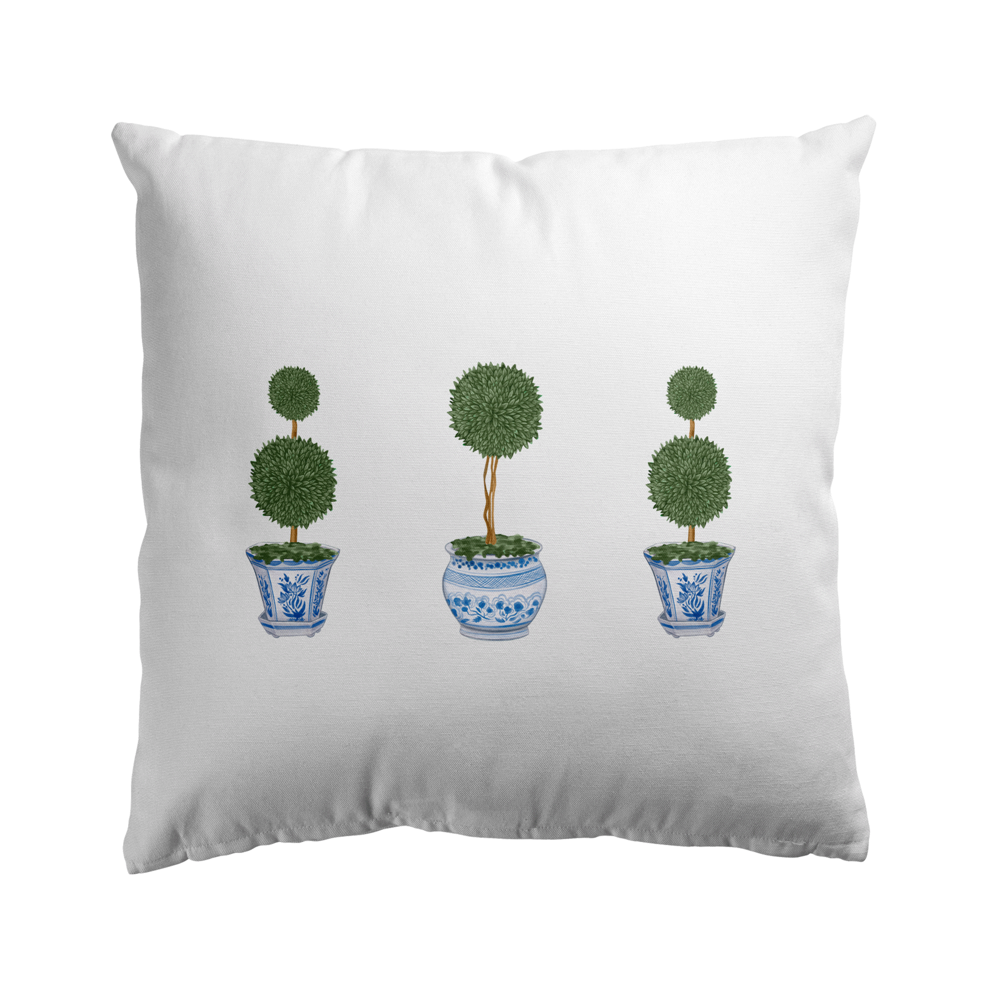 chinoiserie topiary tree cushion