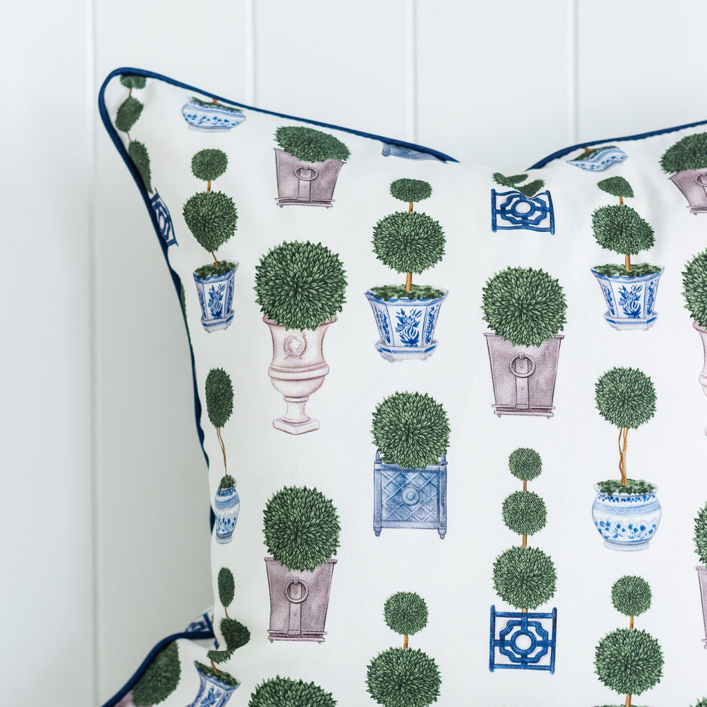 Topiary Tree Chinoiserie Cushion