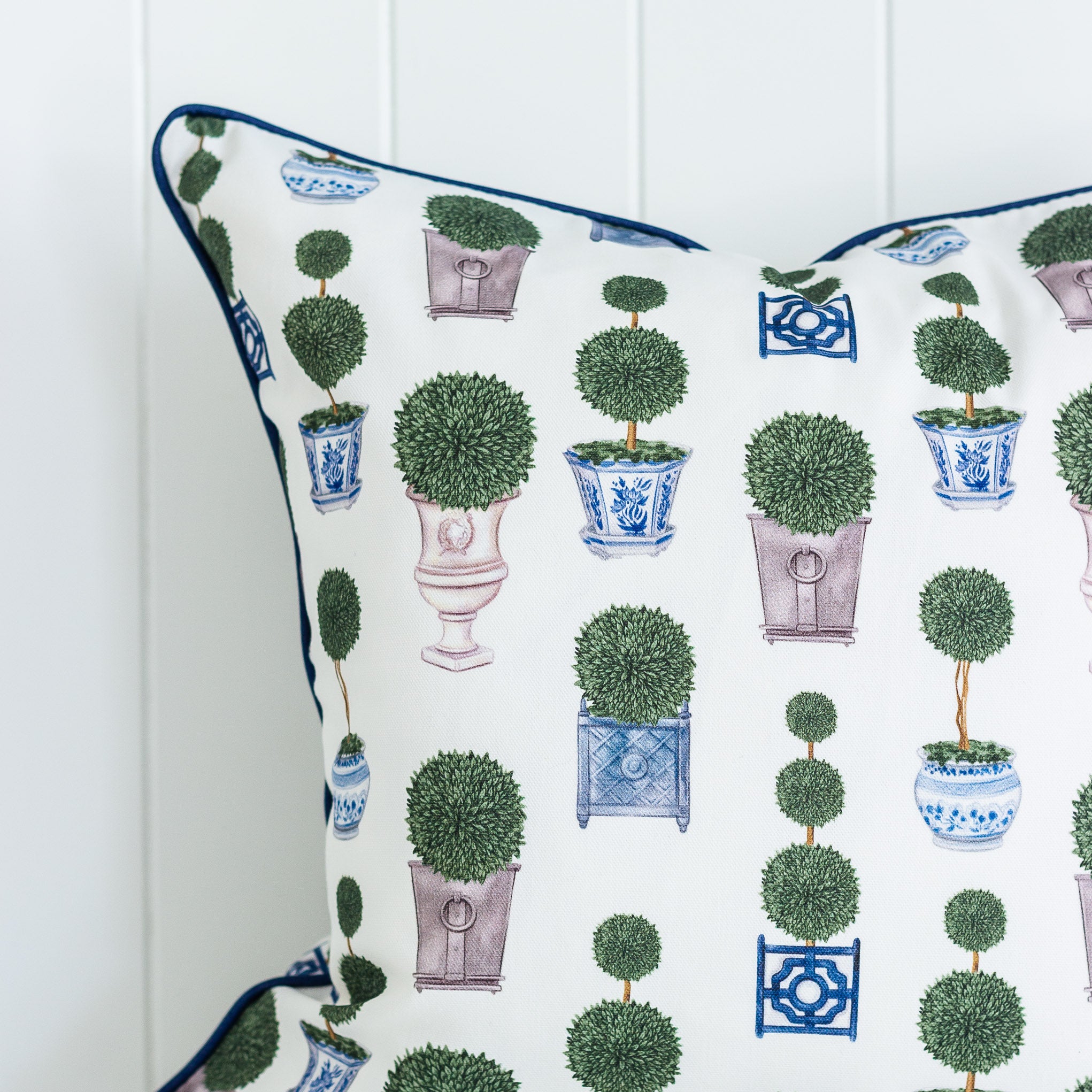 Topiary Tree Chinoiserie Cushion