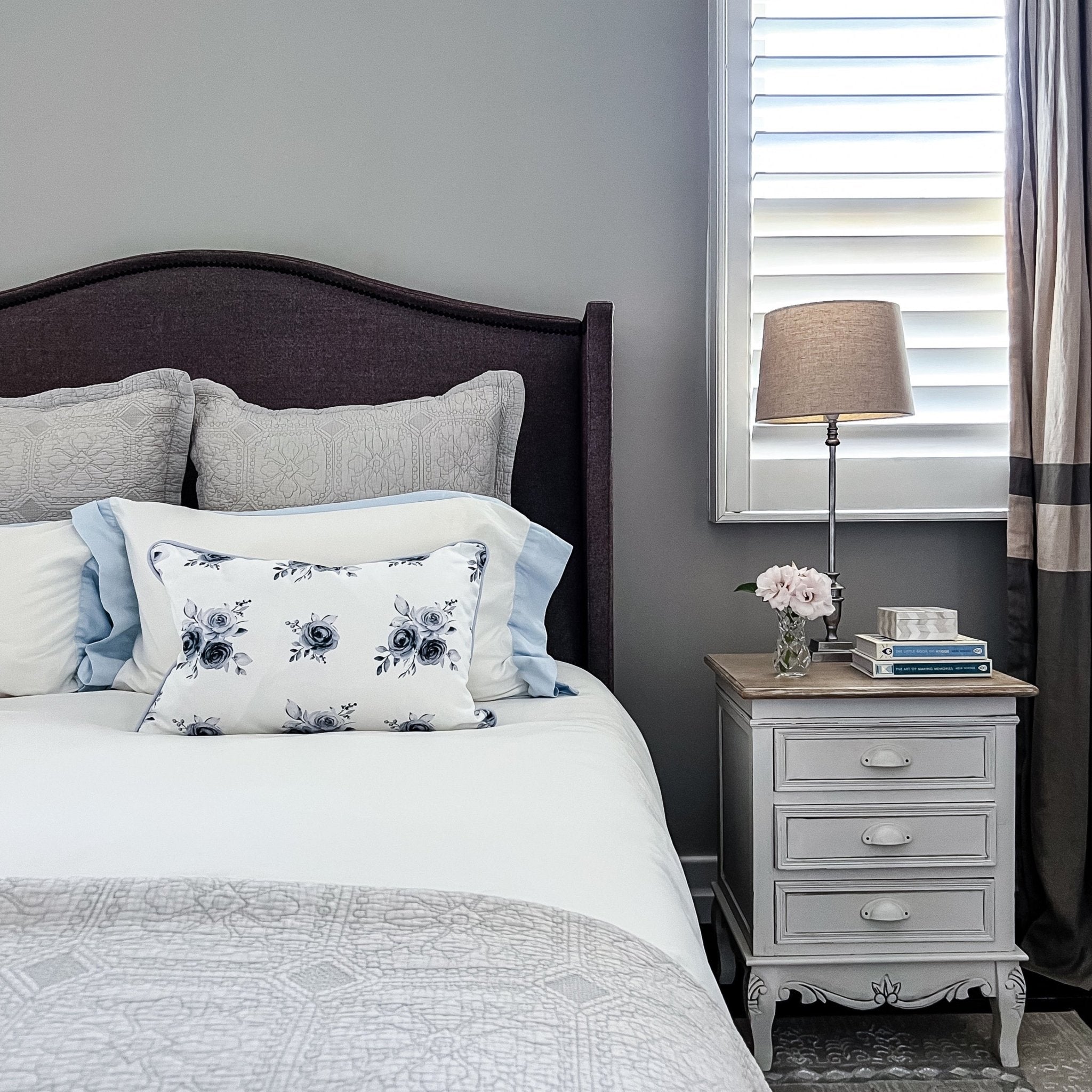 Adelaide Blue Roses Cushion - Hydrangea Lane Home