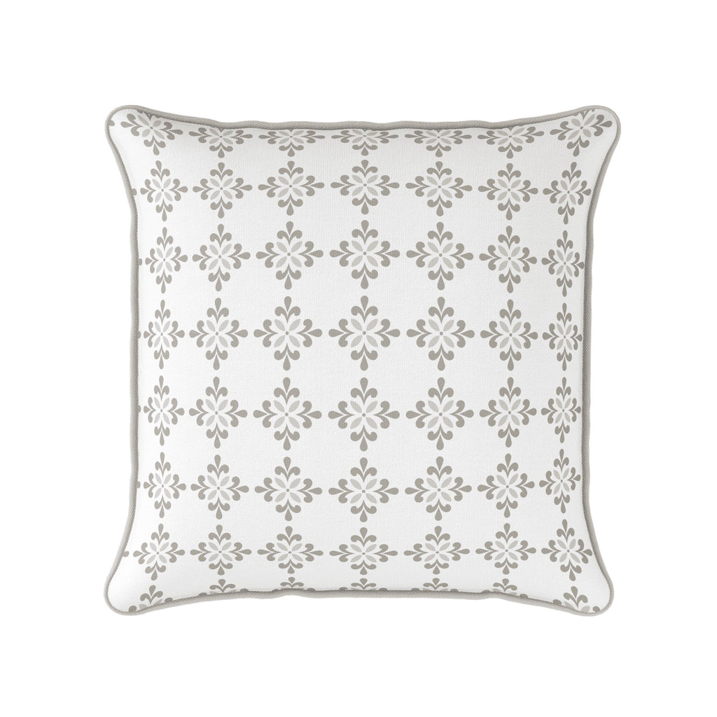 Amalfi Flower Cushion- Blues and Neutrals - Hydrangea Lane Home