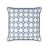 Amalfi Flower Cushion- Blues and Neutrals - Hydrangea Lane Home