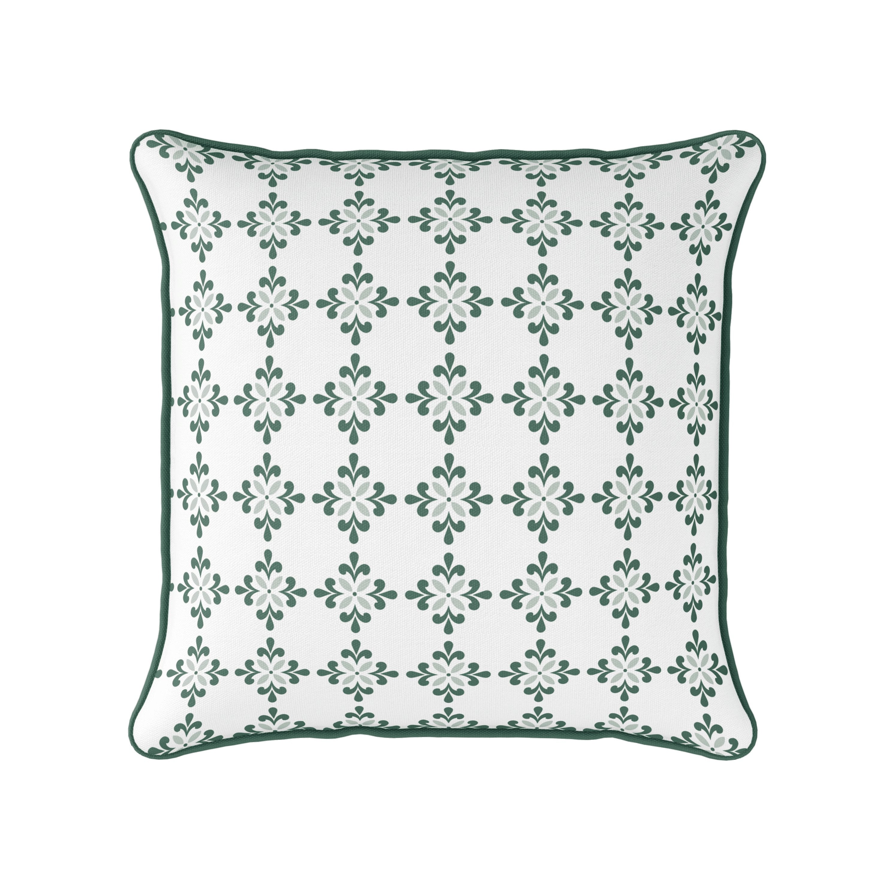 Amalfi Flower Cushion- Pinks and Greens - Hydrangea Lane Home