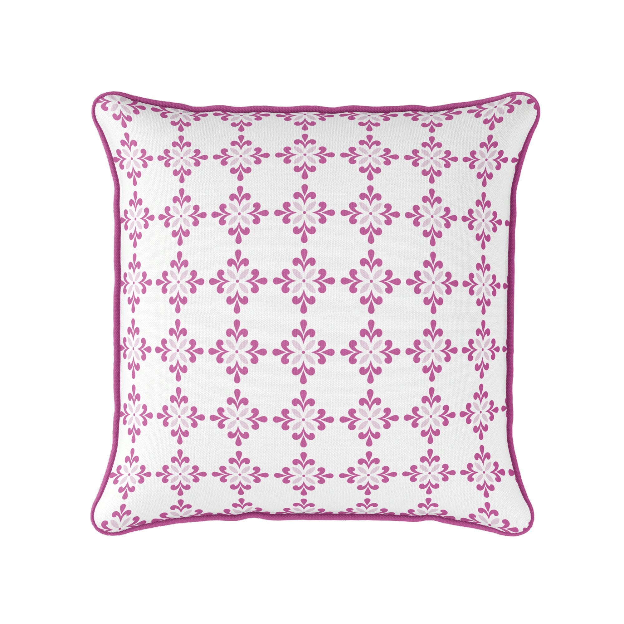 Amalfi Flower Cushion- Pinks and Greens - Hydrangea Lane Home
