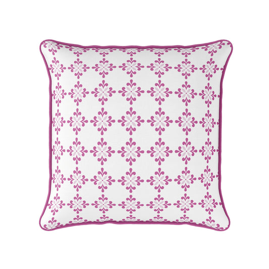 Amalfi Flower Cushion- Pinks and Greens - Hydrangea Lane Home