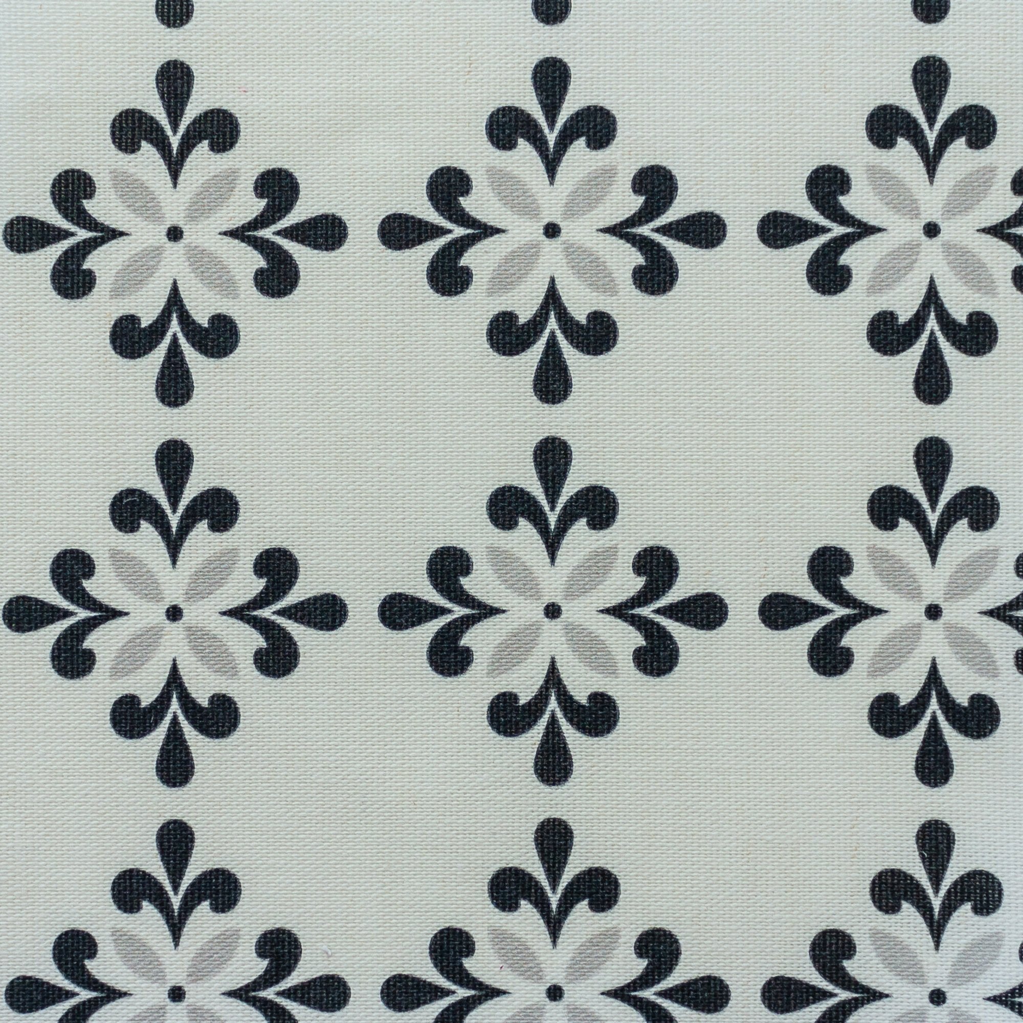 Amalfi Flower Fabric - Graphite-Dove - Hydrangea Lane Home