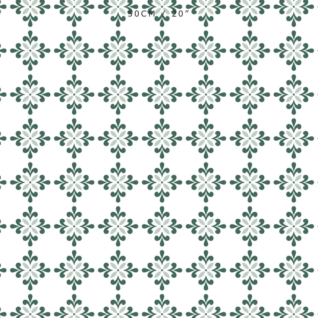 Amalfi Flower Fabric - Leaf-Eau De Nil - Hydrangea Lane Home