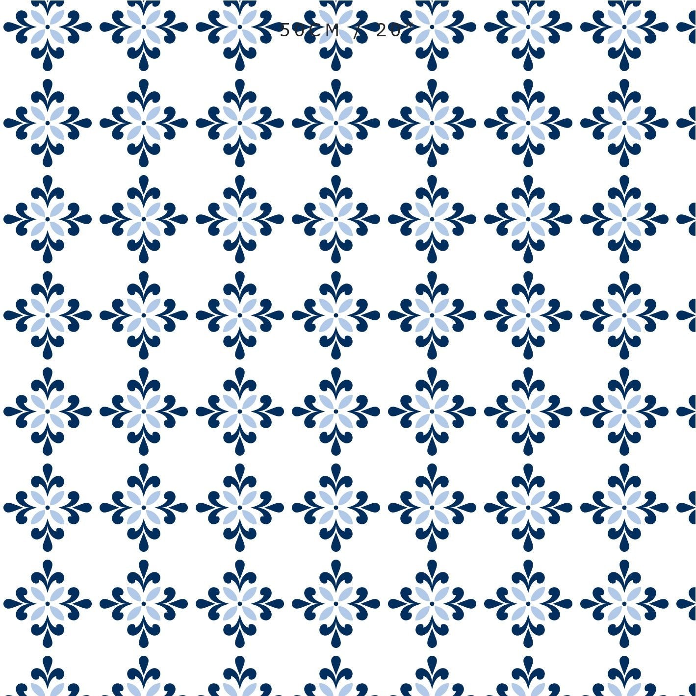 Amalfi Flower Fabric - Navy-Cornflower - Hydrangea Lane Home