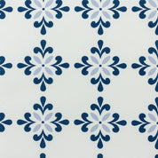 Amalfi Flower Fabric - Navy-Cornflower - Hydrangea Lane Home