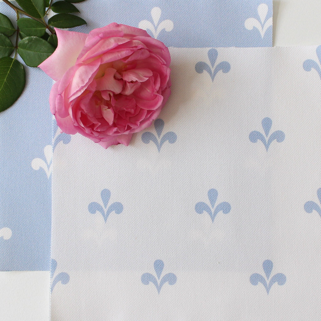Amalfi Swish Reverse Fabric - Cornflower - Hydrangea Lane Home