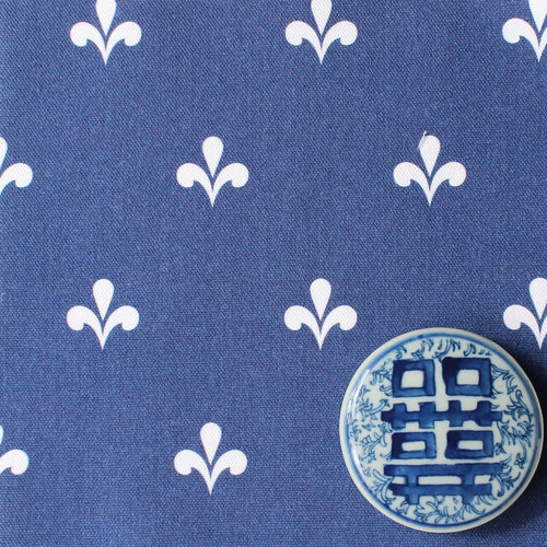 Amalfi Swish Reverse Fabric - Navy - Hydrangea Lane Home