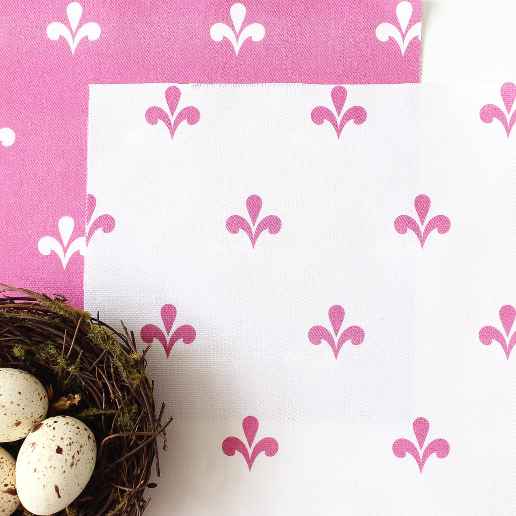 Amalfi Swish Reverse Fabric - Raspberry - Hydrangea Lane Home