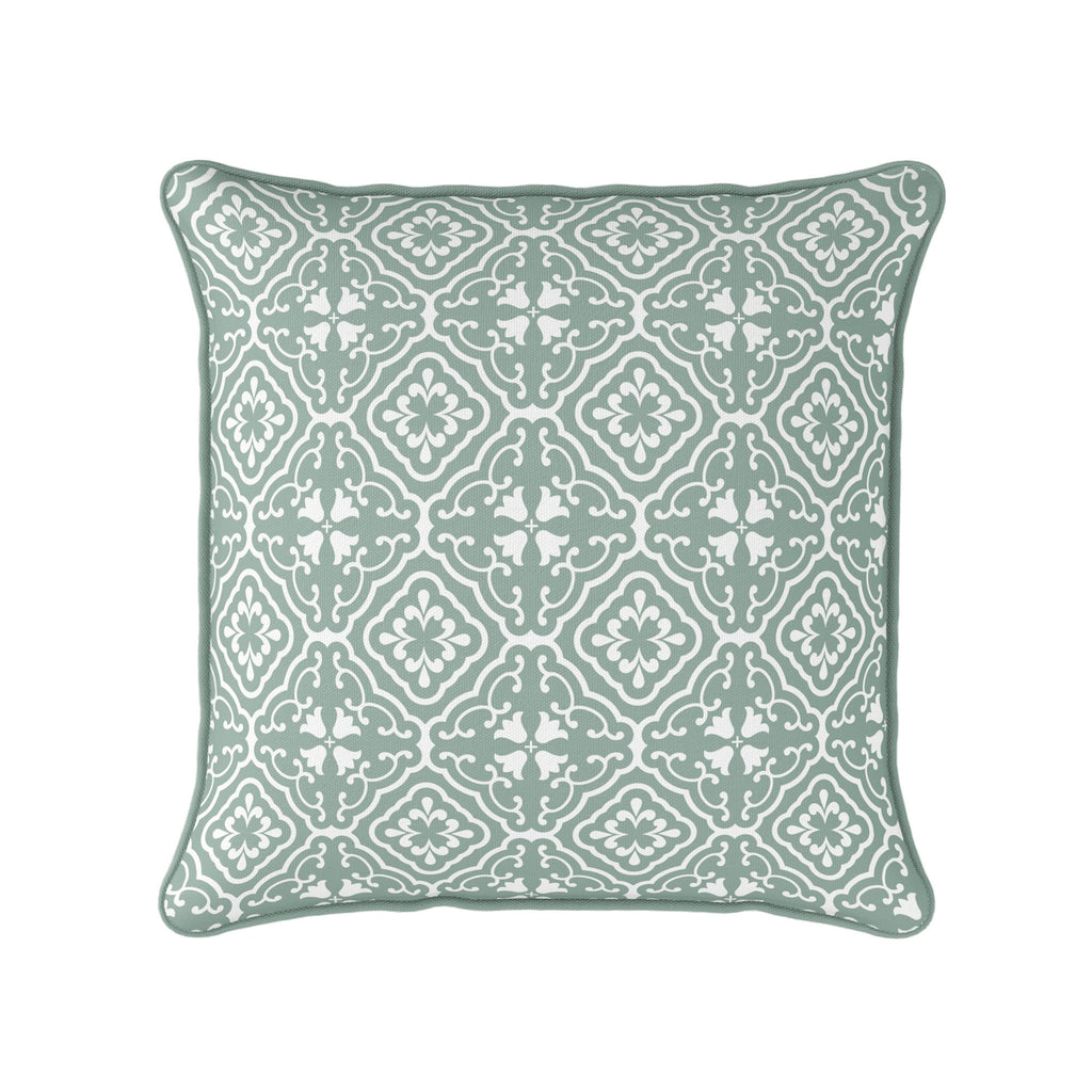 Amalfi Tulip Scroll Cushion - Greens - Hydrangea Lane Home