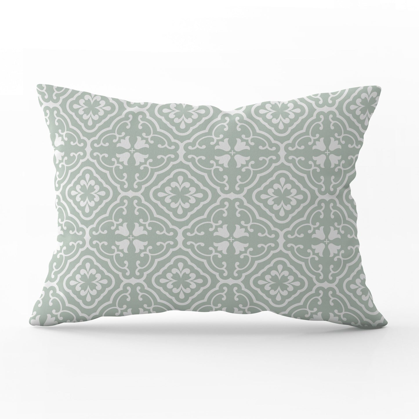 Amalfi Tulip Scroll Cushion - Greens - Hydrangea Lane Home