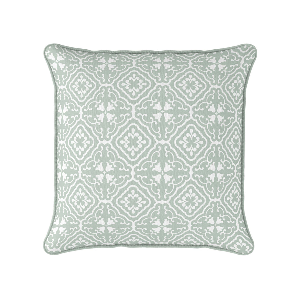 Amalfi Tulip Scroll Cushion - Greens - Hydrangea Lane Home
