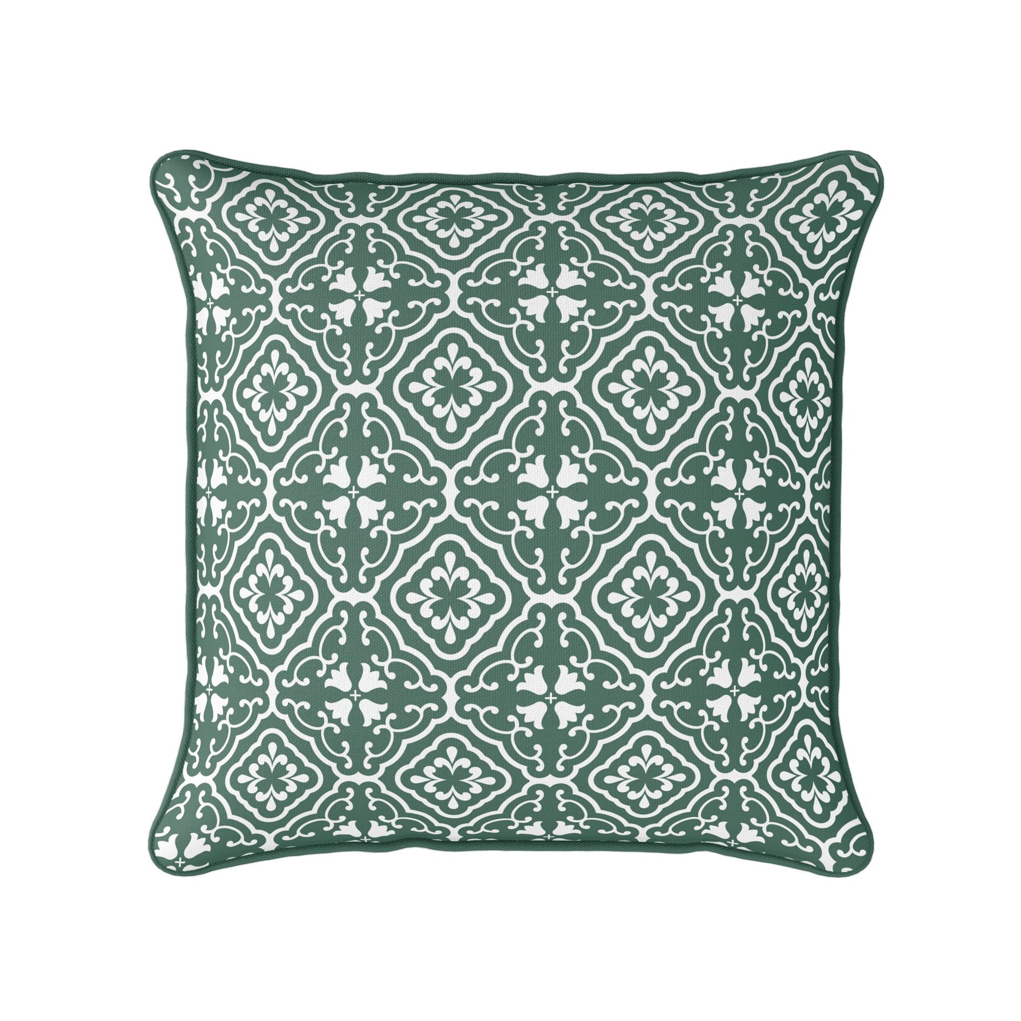 Amalfi Tulip Scroll Cushion - Greens - Hydrangea Lane Home