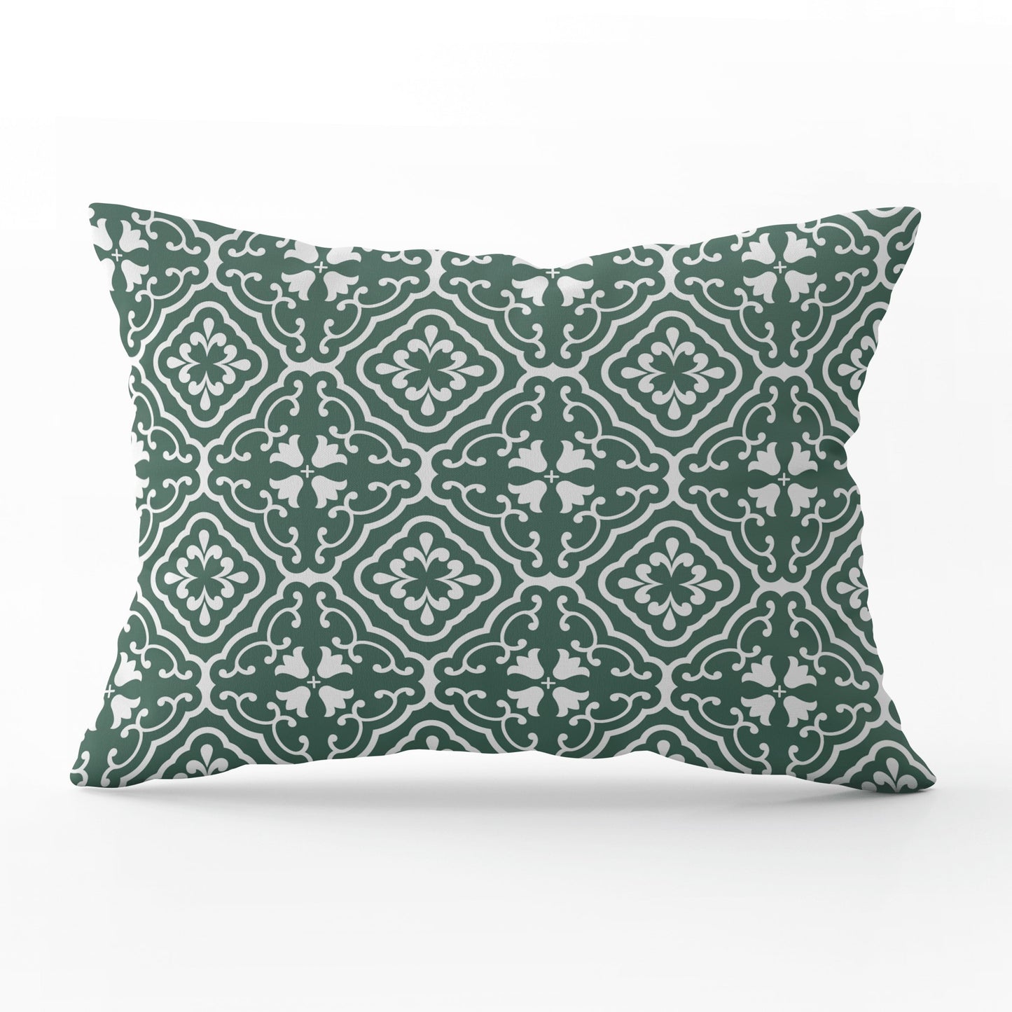 Amalfi Tulip Scroll Cushion - Greens - Hydrangea Lane Home