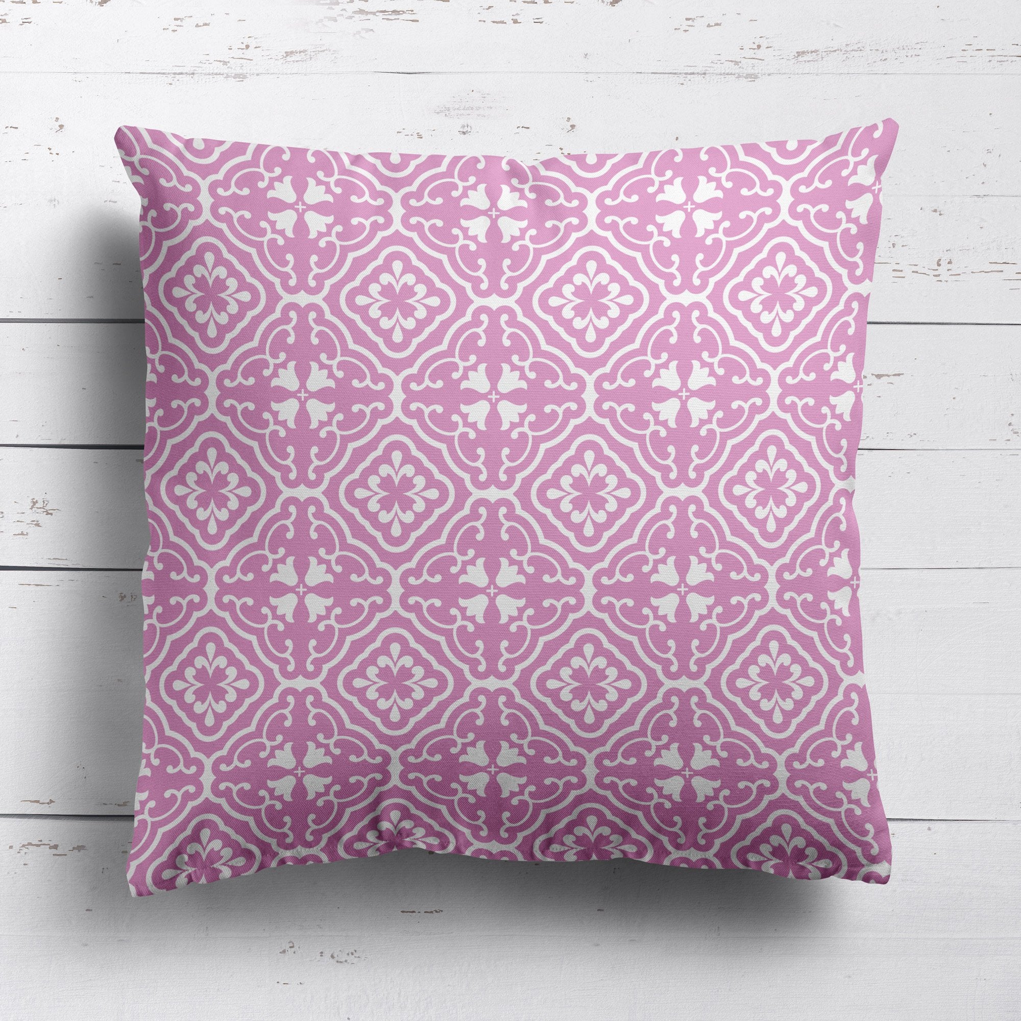 Amalfi Tulip Scroll Cushion - Pinks - Hydrangea Lane Home
