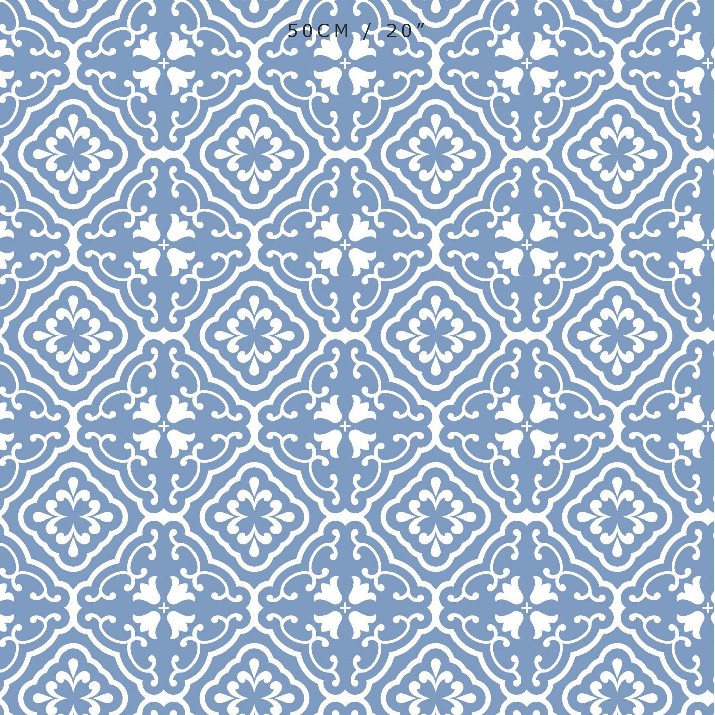 Amalfi Tulip Scroll Fabric - Breeze - Hydrangea Lane Home