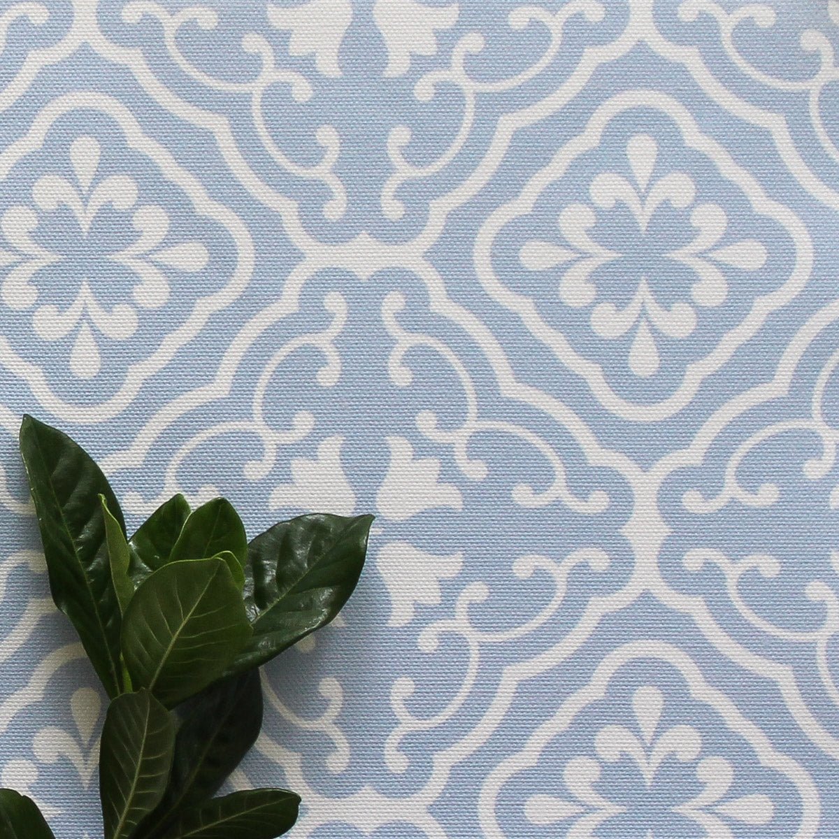 Amalfi Tulip Scroll Fabric - Cornflower - Hydrangea Lane Home