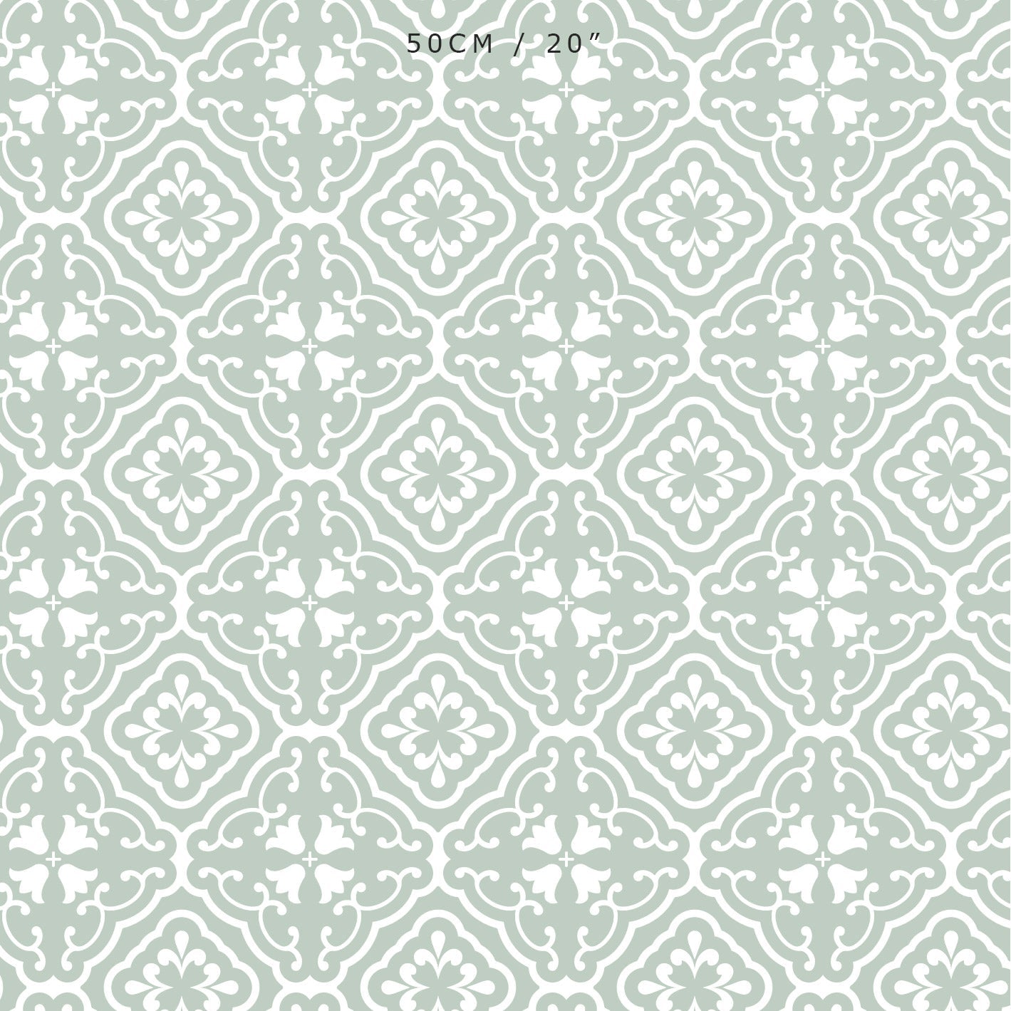 Amalfi Tulip Scroll Fabric - Eau De Nil - Hydrangea Lane Home