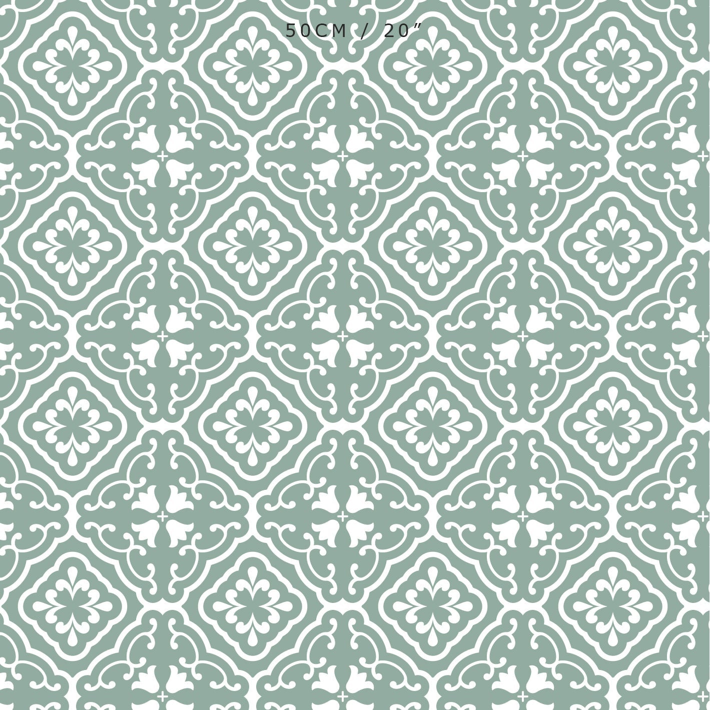 Amalfi Tulip Scroll Fabric - Eucalyptus - Hydrangea Lane Home