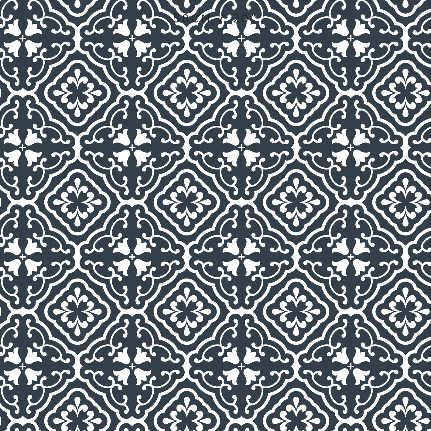 Amalfi Tulip Scroll Fabric - Graphite - Hydrangea Lane Home